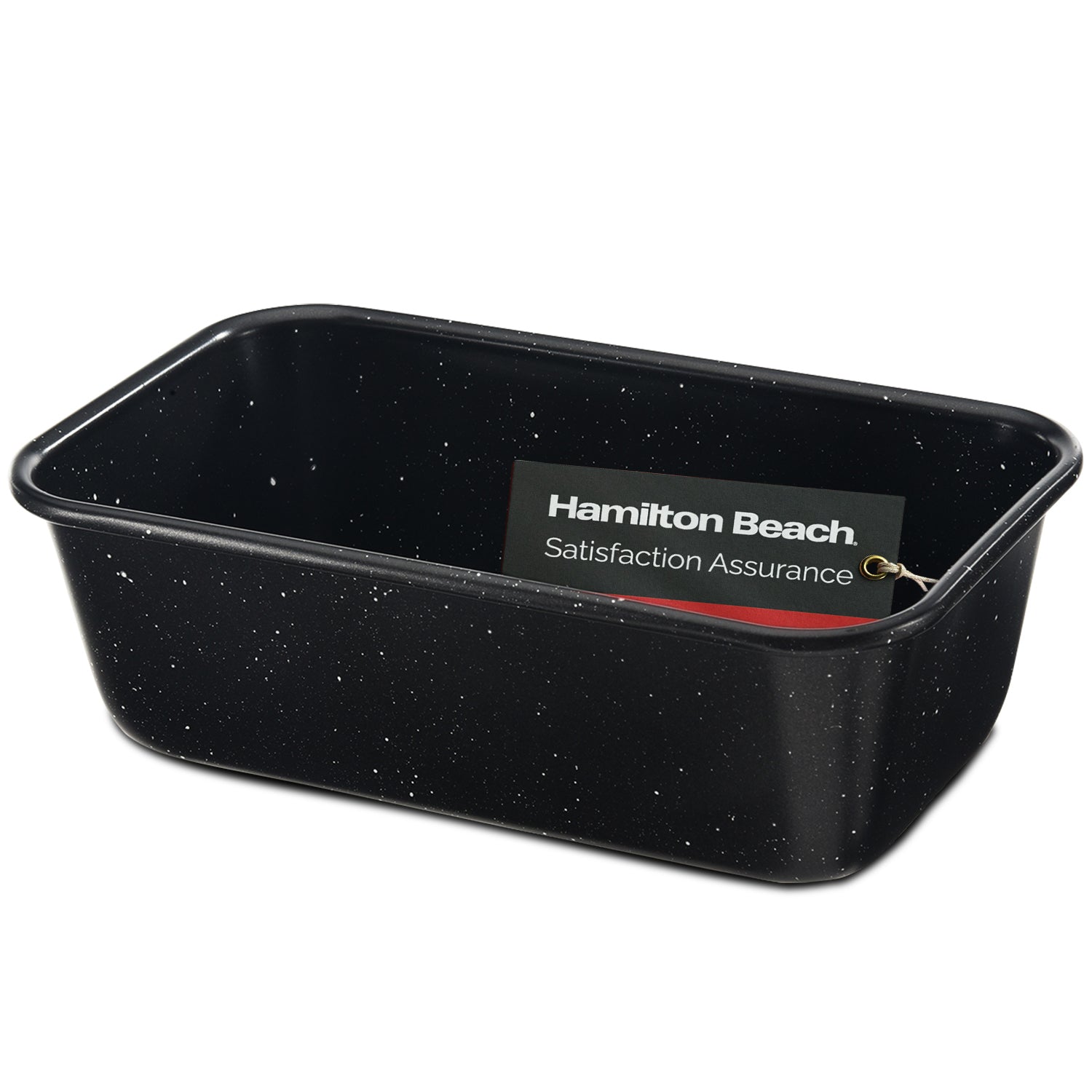 Hamilton Beach Carbon Steel Loaf Pan Black Nonstick with Marble Coatin
