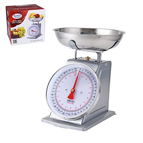 Alpine Cuisine Stainless Steel Analog Kitchen Scale Silver Mechanica