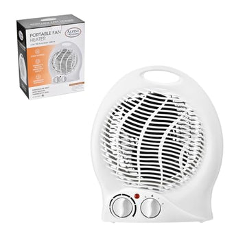 ALPINE CUISINE Portable Fan Heater 2 Heating Settings with Overheat Protection – 1500W, Thermostat Control, Tip-Over Protection