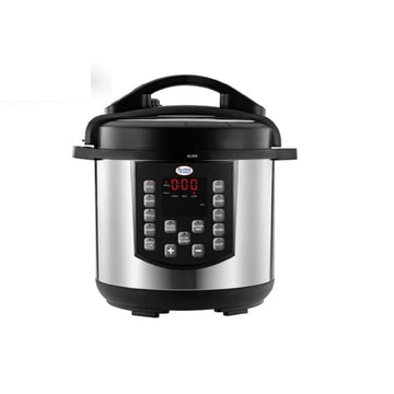 Alpine Cuisine Electric Digital Pressure Cooker 12 Set Multifunction Durable Aluminum Cooking Pot Non-Stick Coating