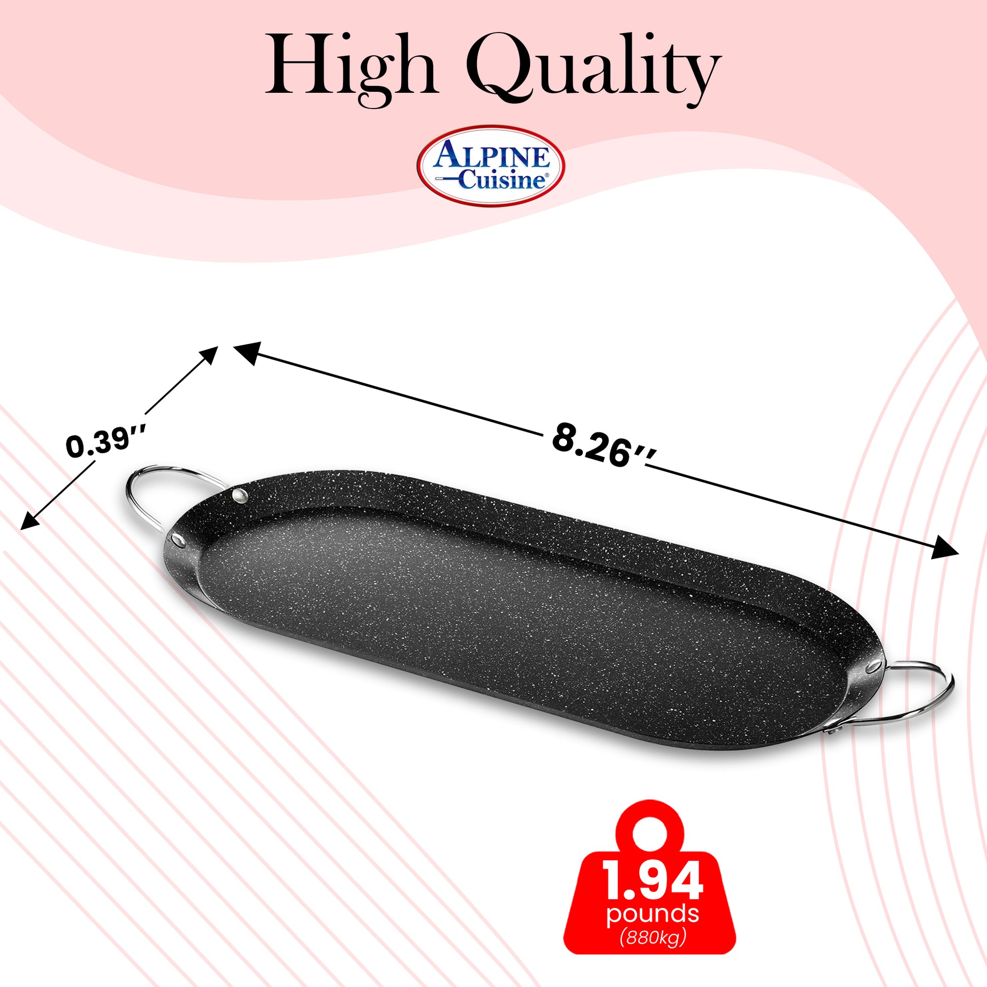 Alpine Cuisine Nonstick Round Comal 11-Inch - Black Carbon Steel Tortilla  Comal with Single Handle - Durable, Heavy Duty Comal for Cooking -  Even-Heating & Long Lasting - Versatile Kitchen Cookware 