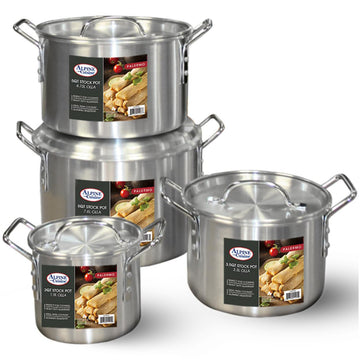 Aramco 8 Piece Stock Pot Set, Large, Aluminum
