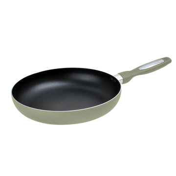 Alpine Cuisine 6.3-Inch Aluminum Fry Pan with Black Ceramic Nonstick Coating, Sage Green Exterior, Ergonomic Heat-Resistant Handle, Small Skillet for Eggs, Omelets & Everyday Cooking