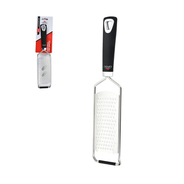 GINSU Stainless Steel Fine Handheld Grater for Parmesan Cheese, Vegetables, Zucchini, and Spices | 12 Inch Length Kitchen Shredding Tool with Ergonomic Non-Slip Handle | Dishwasher Safe