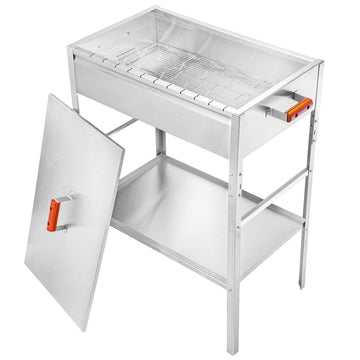 Alpine Cuisine Premium 26-Inch Portable Charcoal BBQ Grill – Durable Stainless Steel Construction for Patio & Outdoor Party Grilling