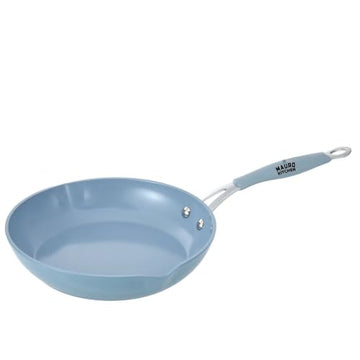 Mauro Kitchen 9.5" Nonstick Frying Pan - Blue Ceramic Aluminum Skillet