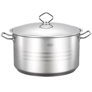 Alpine Cuisine Stainless Steel Dutch Oven with Lid & Easy Cool Handle, Food Grade Stainless Steel Heavy Duty Induction, Commercial Grade Healthy Cookware kitchen Dutch oven, Dishwasher Safe