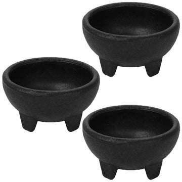 Alpine Cuisine Salsa Bowls (Molcajete), Heavy Duty Plastic & Easy to Clean, Multi-Purpose Salsa Bowl for Serving, Durable & Dishwasher Safe