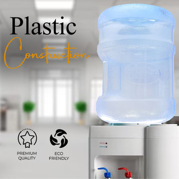 Alpine Cuisine Plastic 5 Gallon Water Bottle with Cap PVC | Reusable Jug Container Water Can | Easy Grip Carry Handle | Non-Spill & Completely Leak-Proof | Water Gallon Perfect for Home & Kitchen
