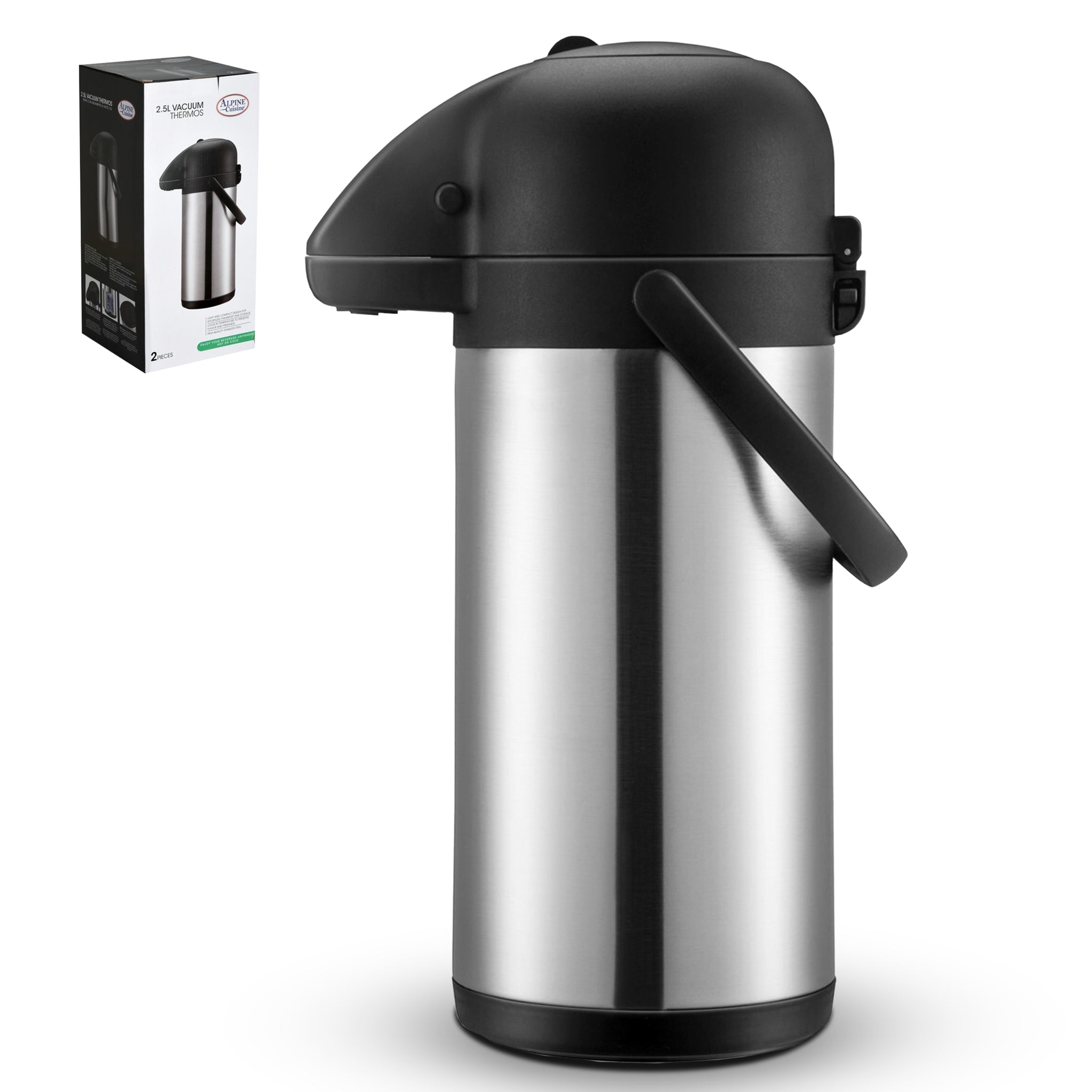 Alpine Cuisine Stainless Steel Thermos Vacuum Hand Pressed with