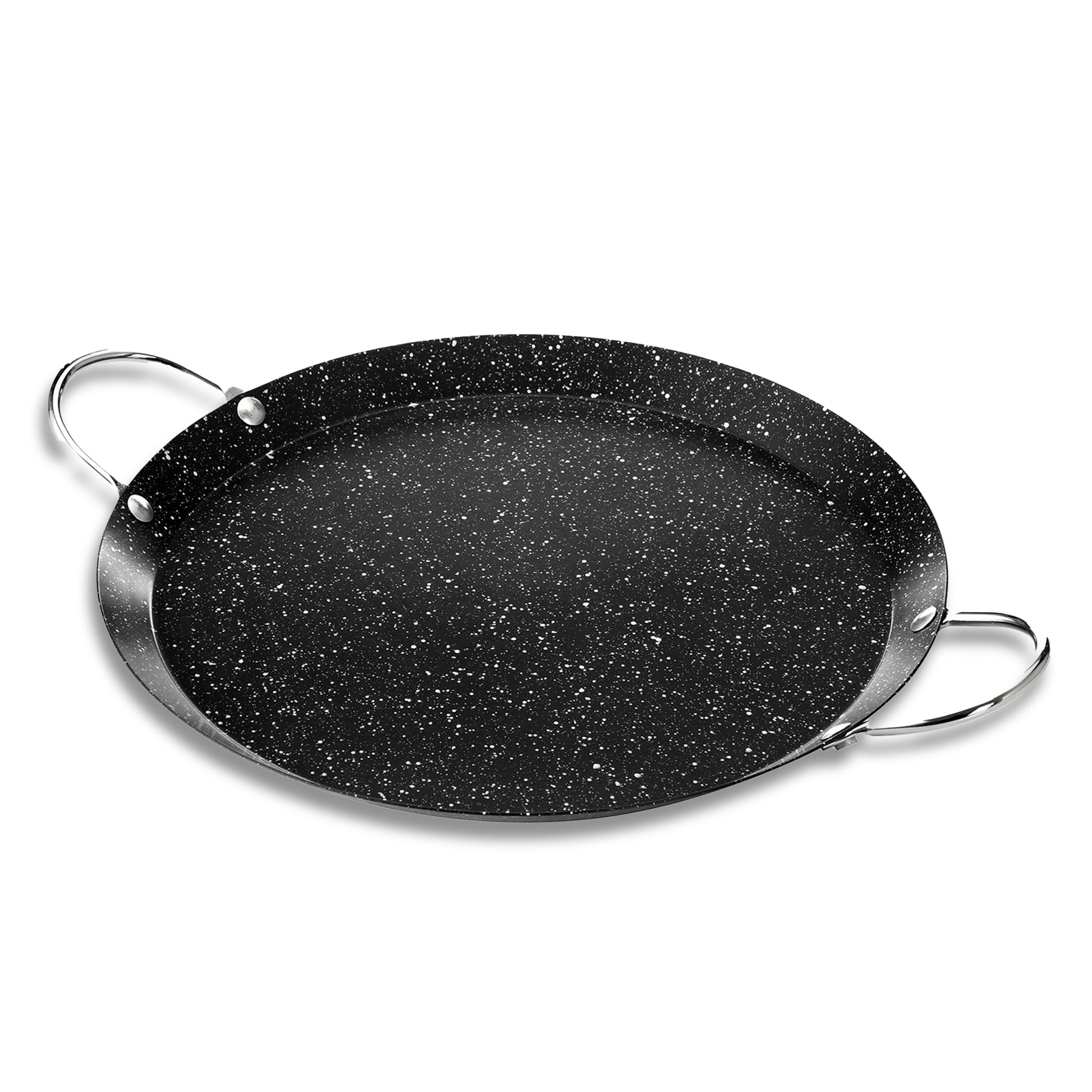  Alpine Cuisine Round Comal Griddle 14-Inch - Black Carbon Steel  Tortilla Comal with Double Handle - Durable, Heavy Duty Comal for Cooking -  Even-Heating: Home & Kitchen
