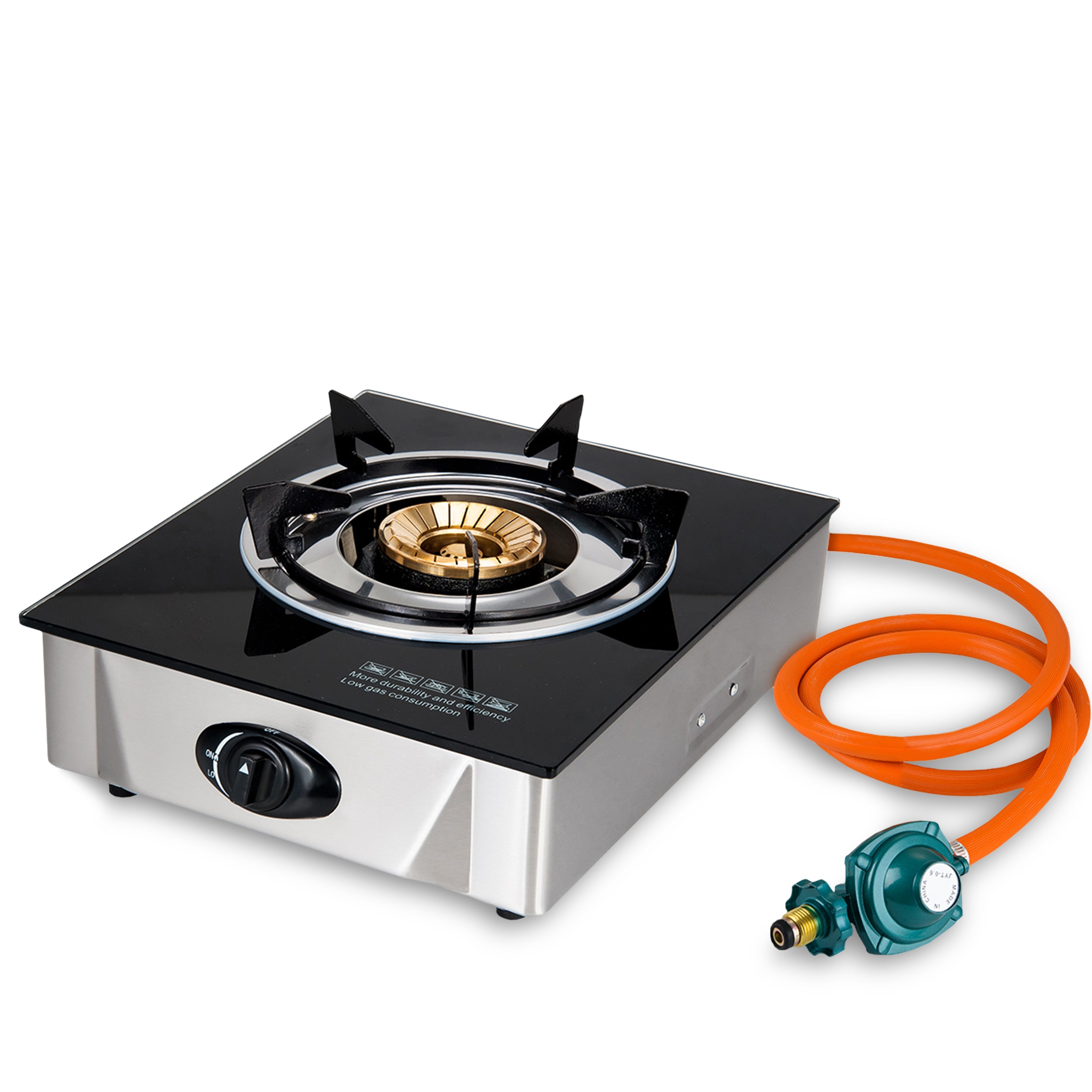 Single burner gas stove with deals regulator