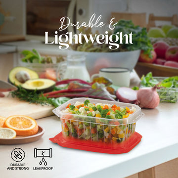 Alpine Cuisine Rectangle Food Storage Containers with 8 Lids & 8 Bodies 16-Pack 24oz (709ml) | A Versatile & Convenient Kitchen Organization Solution | Food Prep Storage Containers - Dishwasher Safe