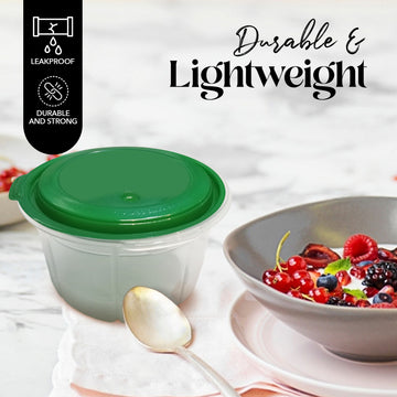 Alpine Cuisine Round Food Storage Containers with 5 Vent Lids & 5 Bodies 10-Pack 30oz (887ml) | A Versatile & Convenient Kitchen Organization Solution | Food Prep Storage Containers - Dishwasher Safe