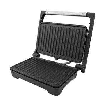 Alpine Cuisine Stainless steel Non-Stick Press Grill – 1200W Electric Grill with 10.5x6.5in Cooking Plate, Compact Panini Press & Sandwich Maker with Adjustable Temperature