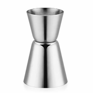 Alpine Cuisine Stainless Steel Double Jigger - 0.5 oz/1 oz Cocktail Measure Tool for Spirit, Liquor, and Mixed Drinks - Durable Bar Accessory