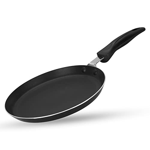 Alpine Cuisine Griddle Pan Aluminum 14in Nonstick Coating, Griddle Pan for Stove Top with Stay Cool Handle, PFOA Free, Durable Nonstick Cookware - Dishwasher Safe - Gray