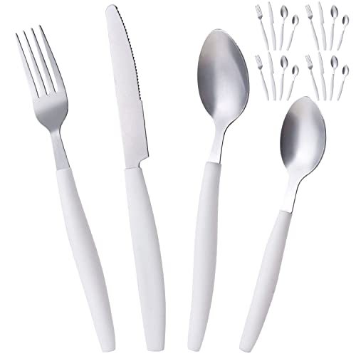 ALPINE CUISINE Flatware Set 16 Piece Service for 4, Stainless Steel Fl