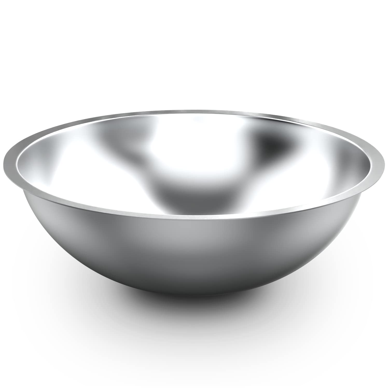 Alpine Cuisine 0.75-Quart Stainless Steel Kitchen Mixing Bowls, Salad Bowls Heavy Duty Deeper Edge, Dishwasher Safe Storage Bowls, Premium Polished Mirror Prep Bowls for Cooking & Serving