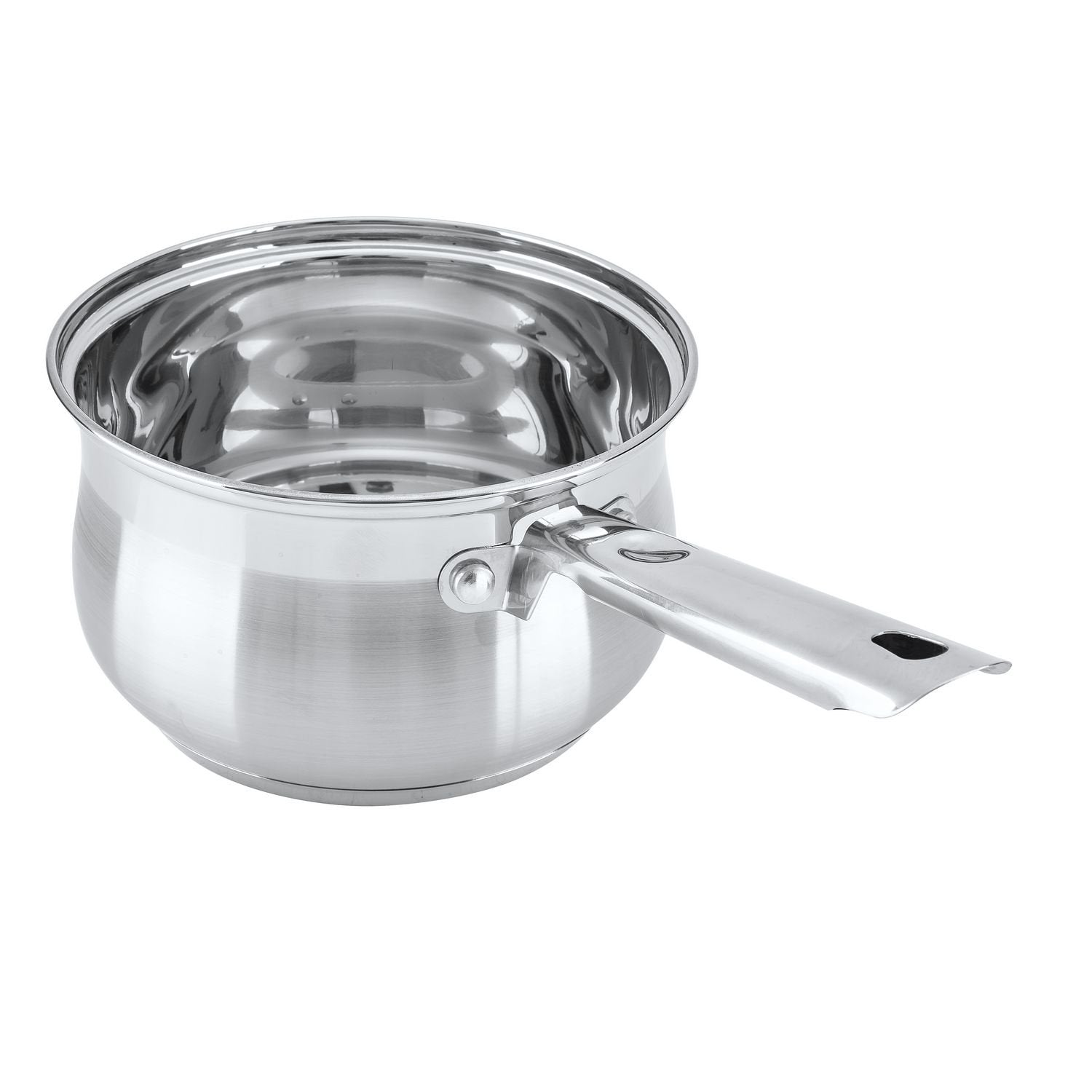  Alpine Cuisine Sauce Pan Stainless steel 3Qt Belly Shape with  Glass Lid & Ergonomic Handle, induction Bottom Sauce Pan, Sauce Pot with  Glass Lid for Cooking, Easy Clean & Rust Free
