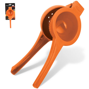 Alpine Cuisine Orange Squeezer with hook - Handheld Aluminum Citrus Juicer, Manual Citrus Juicer press, Orange & Lemon Press - Kitchen Tools and Gadgets for Making Fresh Juice - 9.1 x 3.5 Inches