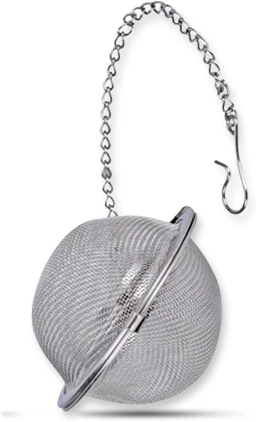Alpine Cuisine Tea Strainer Mesh Ball 1.5in Stainless Steel, High Quality Tea Ball Filter with Extended Chain Hook for Brew Loose Tea Steepers & Dishwasher Safe, Great Gift for Tea Lovers