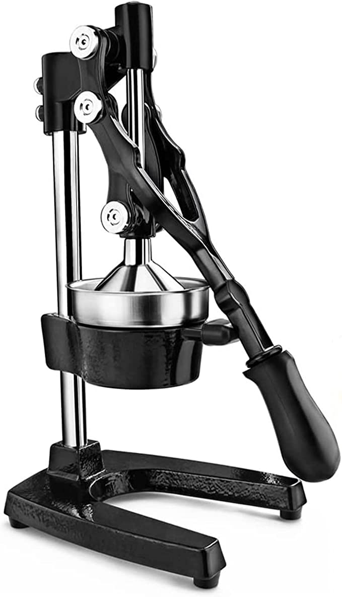 ALPINE CUISINE Professional Citrus Juicer- Manual Orange juicer, and Citrus Press- Heavy Duty Orange Squeezer- Commercial Lemon Squeezer Press stand for Orange, Lemon, Pomegranate, and Lime - Black