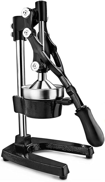 ALPINE CUISINE Professional Citrus Juicer- Manual Orange juicer, and Citrus Press- Heavy Duty Orange Squeezer- Commercial Lemon Squeezer Press stand for Orange, Lemon, Pomegranate, and Lime - Black