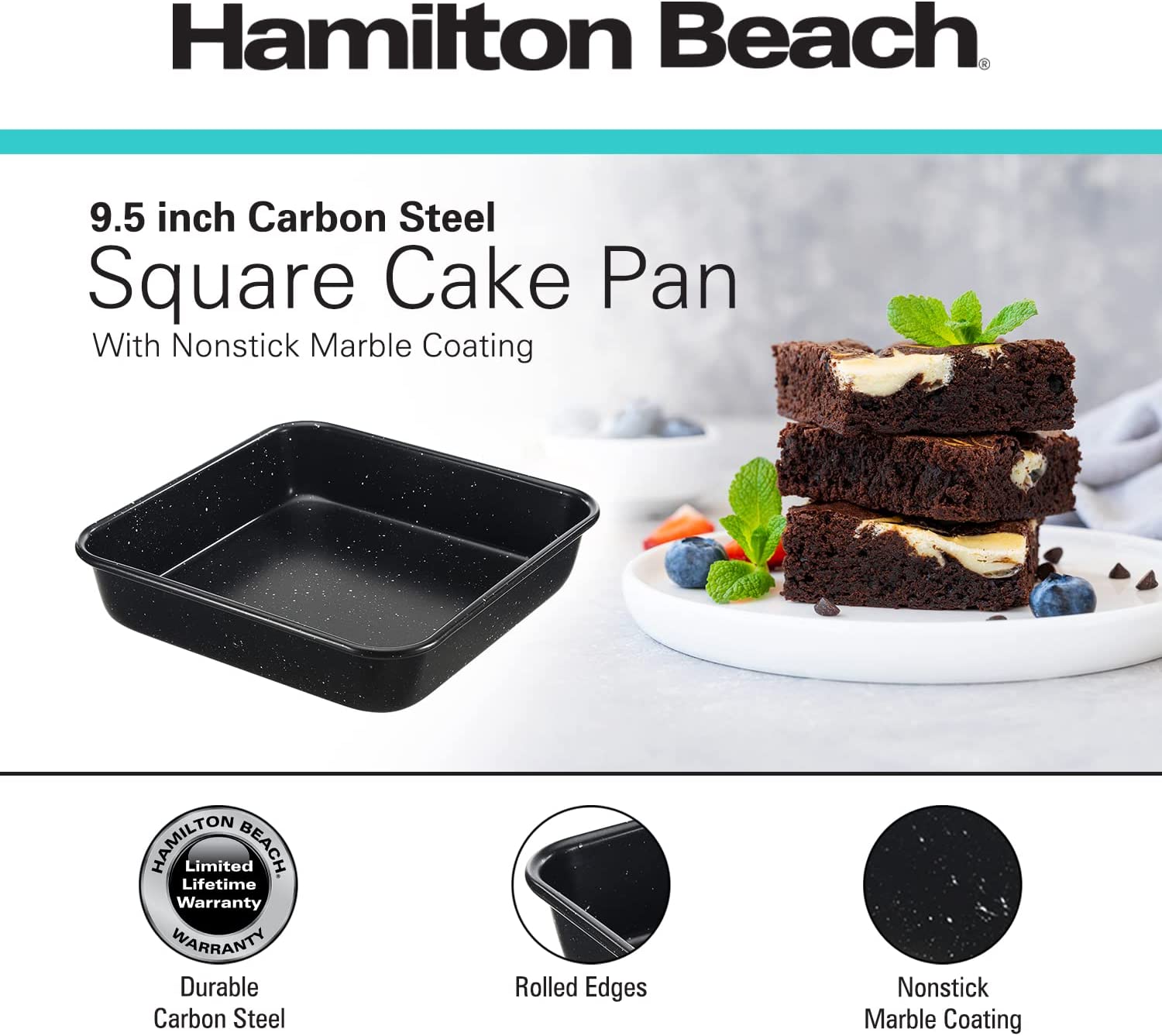 Aluminized Steel Square Cake Pan 9.5