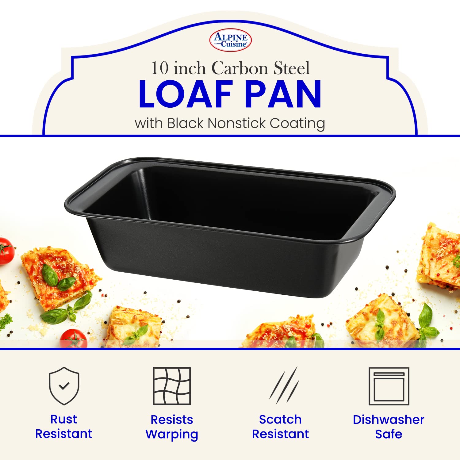 Rectangle Loaf Pan, Long Bread Loaf Pan,Nonstick Bread Pans Carbon Steel  Toast Pan Black Cake Pan Loaf Baking Pans Bakeware for Oven Baking 