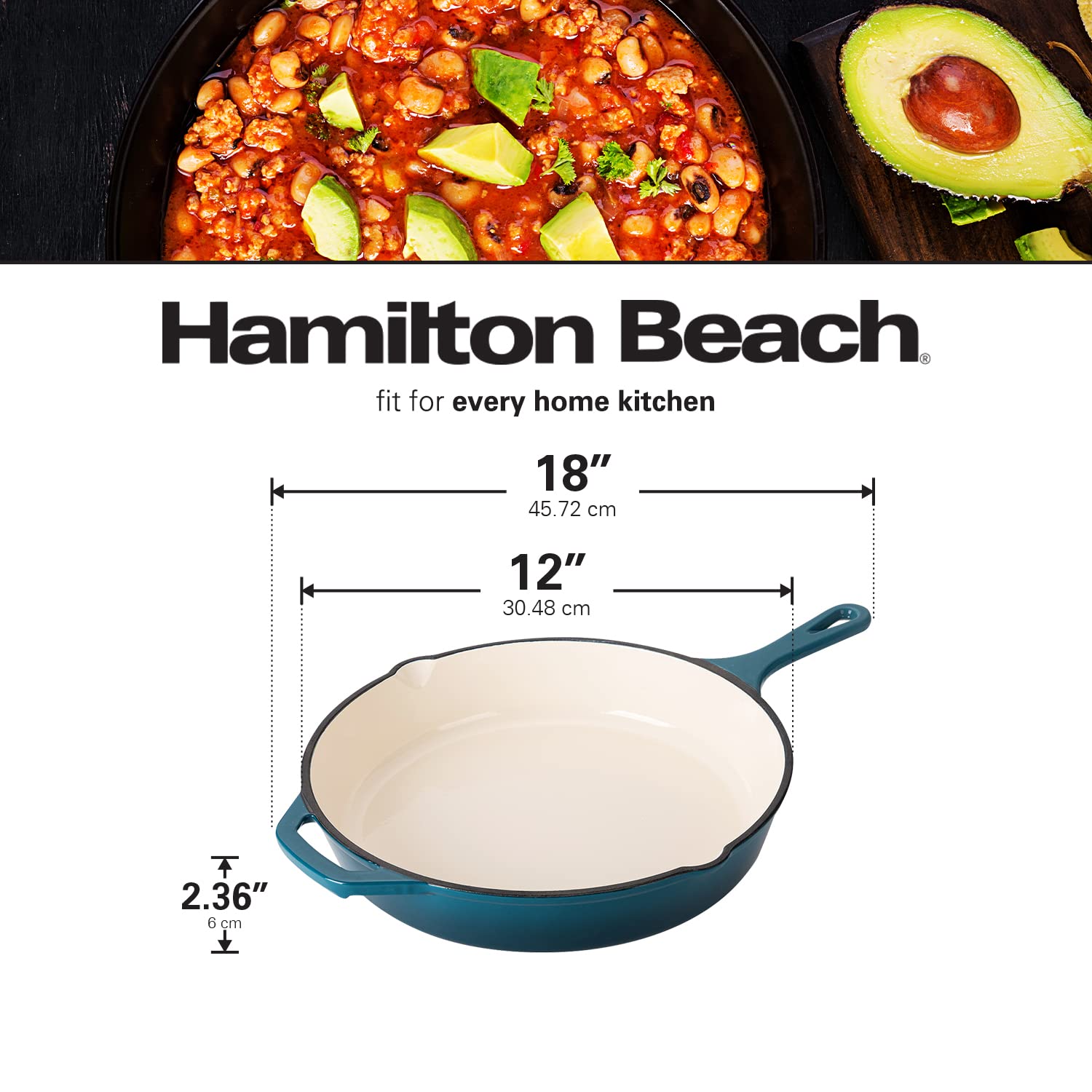 Hamilton Beach Enameled Cast Iron Fry Pan