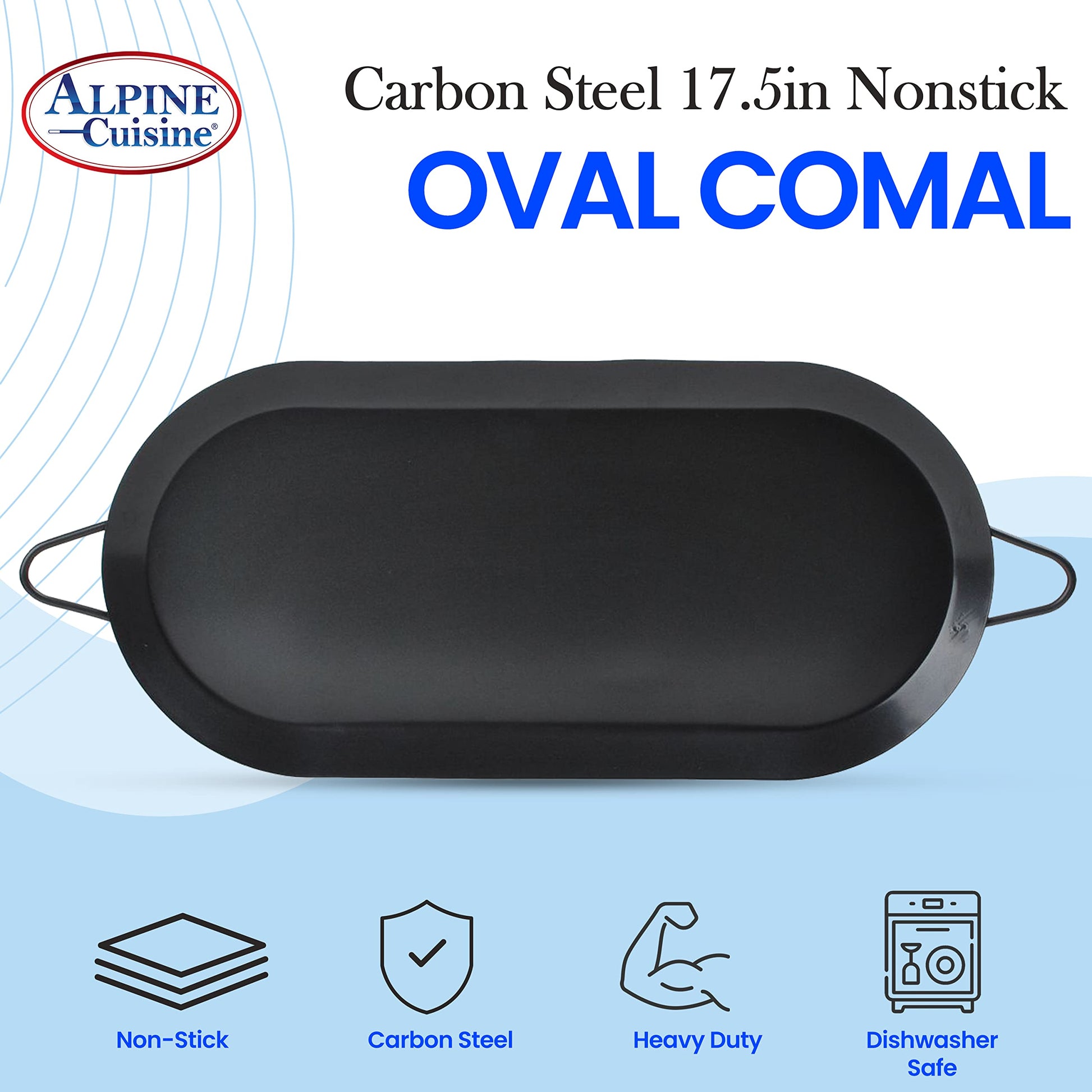 Oval iron comal 17x 8.5