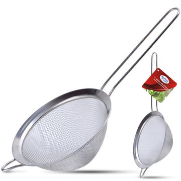 Alpine Cuisine Stainless Steel Strainer 5.5-Inch with Durable Mesh & Sturdy Handle - Kitchen Gadgets Tools & New Home Kitchen Essentials - Perfect for Sift, Strain, Drain, Oil & Tea