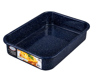 Speckled Enamel Roasting Pan With Lid Rectangle Roaster 