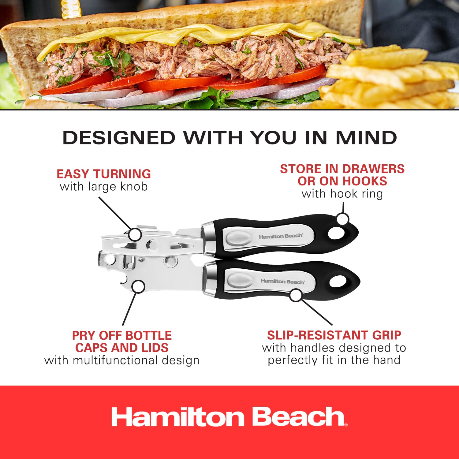 Hamilton Beach Stainless Steel Can Opener with Knife Sharpener - Stainless  Steel - Bed Bath & Beyond - 6473827