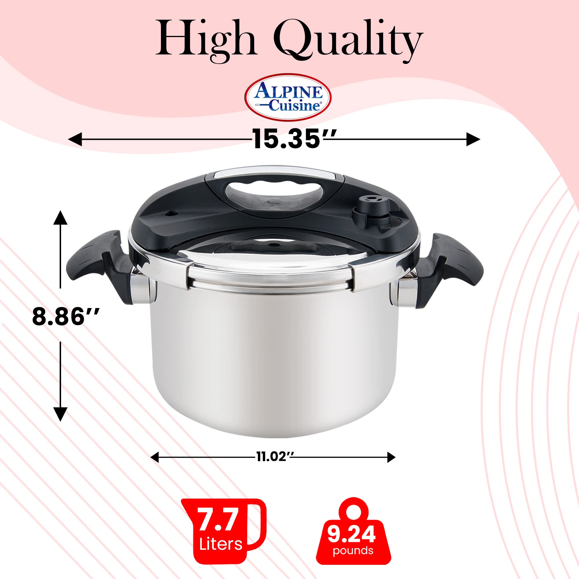 10 litre stainless steel best sale pressure cooker