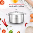 Alpine Cuisine Dutch Oven Belly Shape 6.5Qt - Stainless Steel Dutch Oven  Pot with Lid, Stove Top Cookware for Healthy Cooking, Comfortable Handles