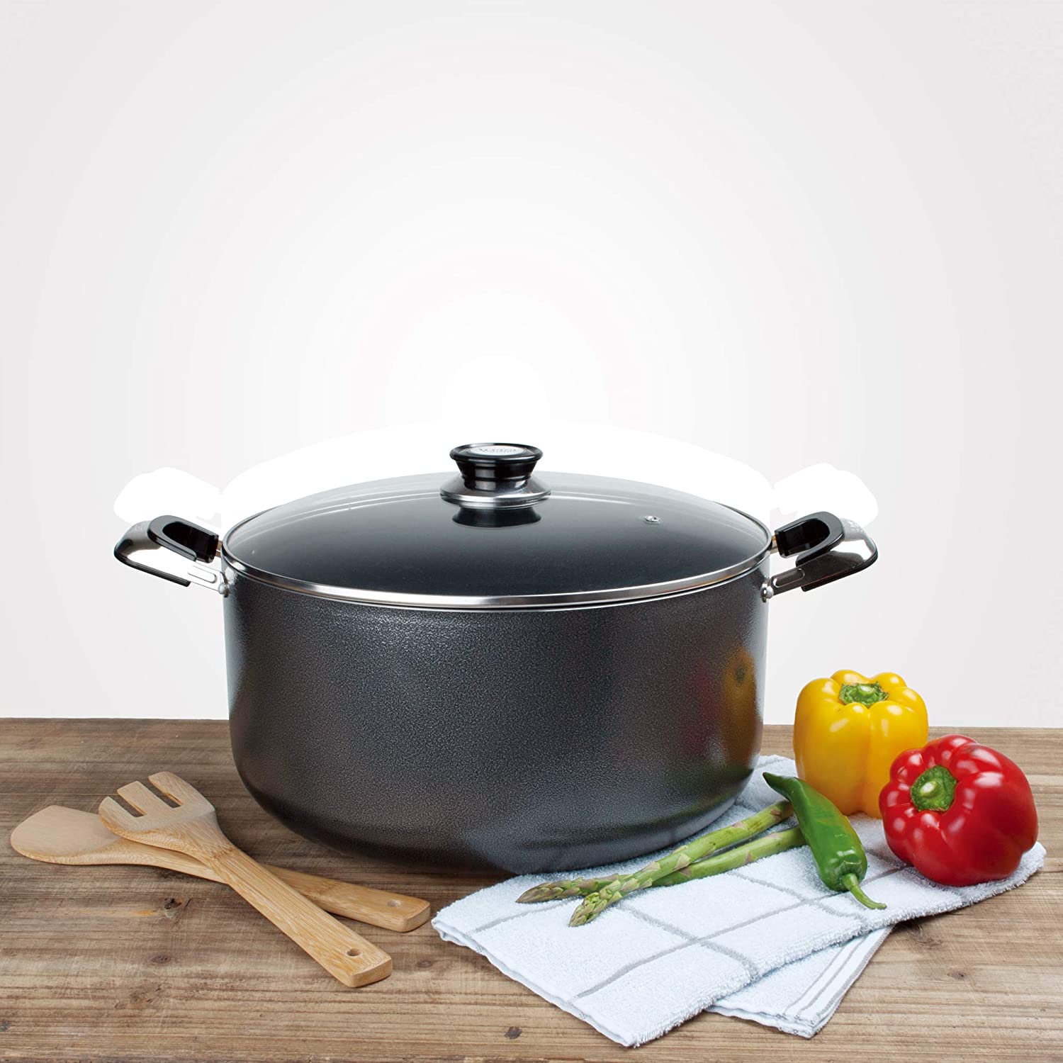 Alpine Cuisine 2 Quart Stainless Steel Dutch Oven Pot with Glass